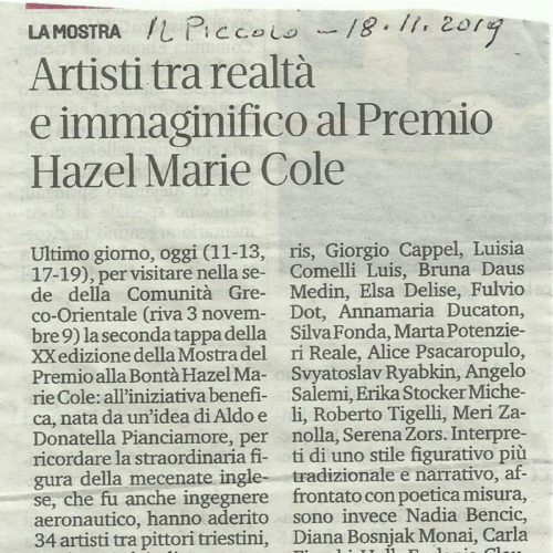 Articolo de IL PICCOLO del 18.11.2019