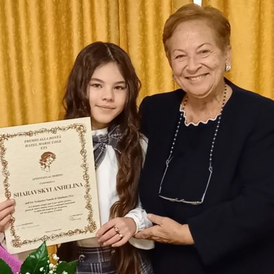 Consegna del premio alla dolcissima Angelina Sharavkyi